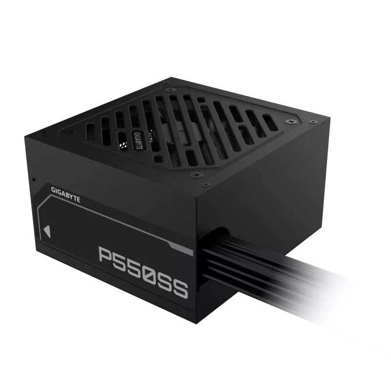 Fonte de alimentação GIGABYTE P550SS - PCIe 5.0, 80 PLUS Silver, ventoinha 120mm, compatível com ATX 3.0, ficha EU