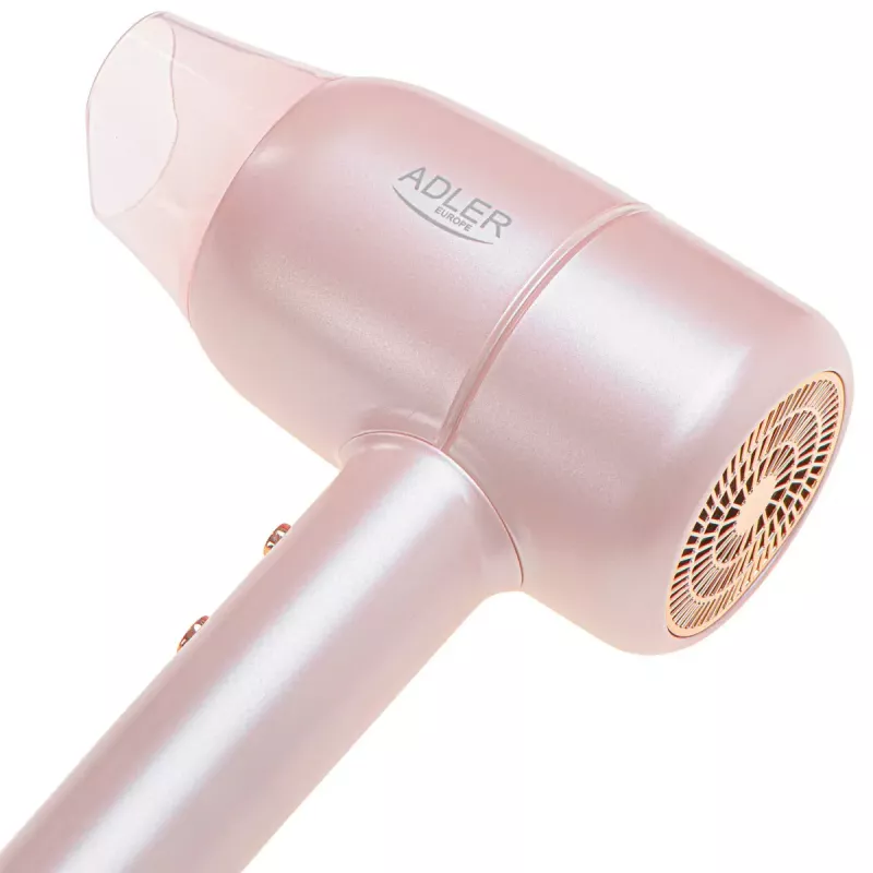 Adler AD 2279p secador de cabelo, 1800 W, iónico, 2 níveis de temperatura, rosa
