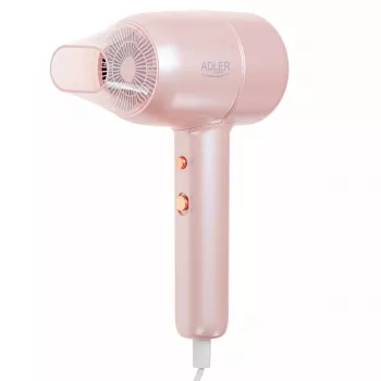 Adler AD 2279p secador de cabelo, 1800 W, iónico, 2 níveis de temperatura, rosa