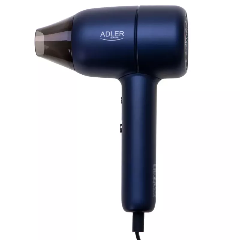 Secador de cabelo Adler AD 2279b 1800W, 2 regulações de temperatura, 2 velocidades, função iões, azul