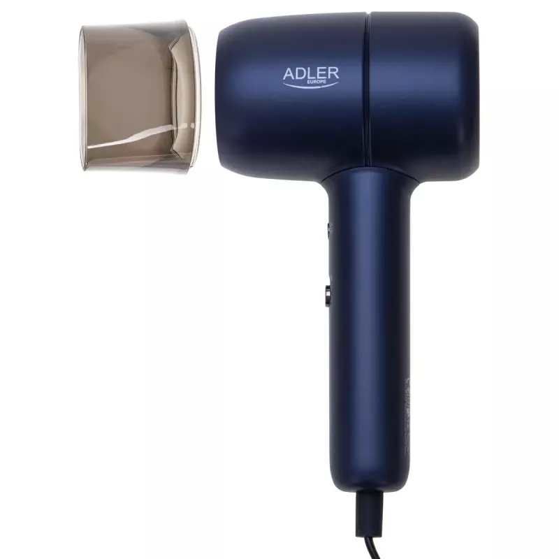 Secador de cabelo Adler AD 2279b 1800W, 2 regulações de temperatura, 2 velocidades, função iões, azul