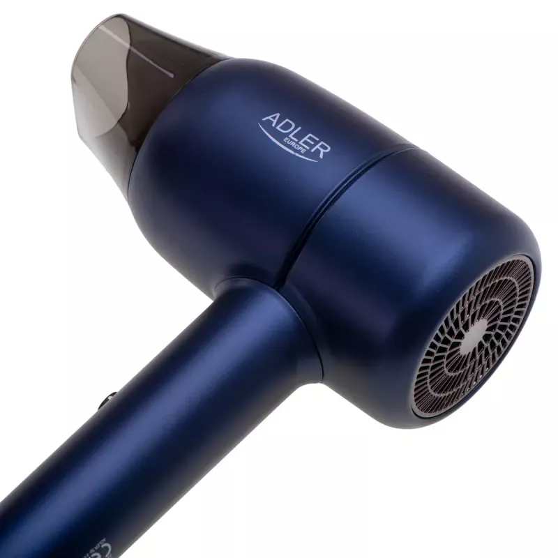 Secador de cabelo Adler AD 2279b 1800W, 2 regulações de temperatura, 2 velocidades, função iões, azul