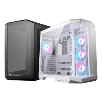 Caixa de PC MSI MAG PANO 100R PZ Midi-Tower branco — ATX, GPU 380 mm, dissipador CPU 166 mm, 8 slots de expansão, 3×2,5 polegadas + 2×3,5 polegadas, USB-A×2, USB-C×1