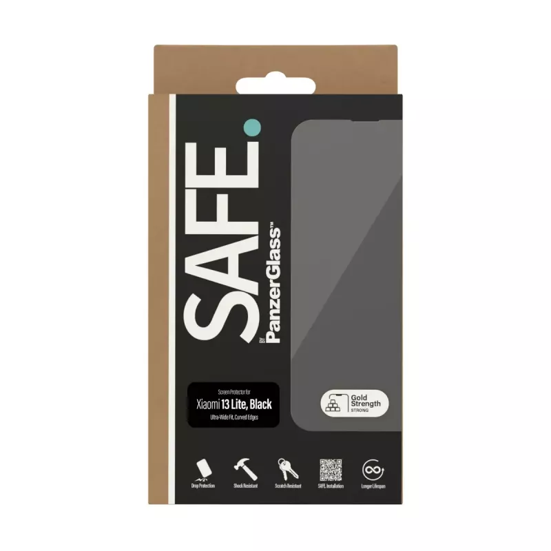 Película protetora de ecrã PanzerGlass SAFE. by ® para Xiaomi 13 Lite Ultra-Wide Fit resistente a riscos e choques