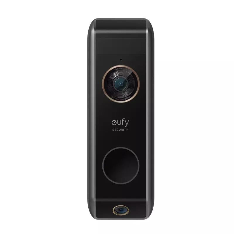 Eufy E8213 campainha de vídeo sem fios 2K com HomeBase, a bateria, preto/branco