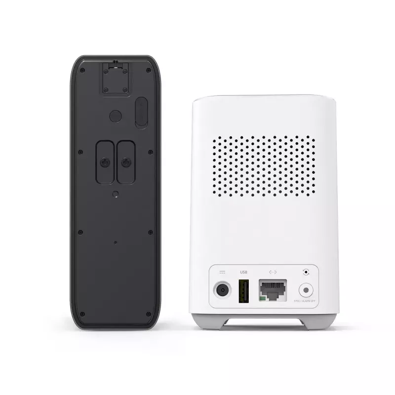 Eufy E8213 campainha de vídeo sem fios 2K com HomeBase, a bateria, preto/branco