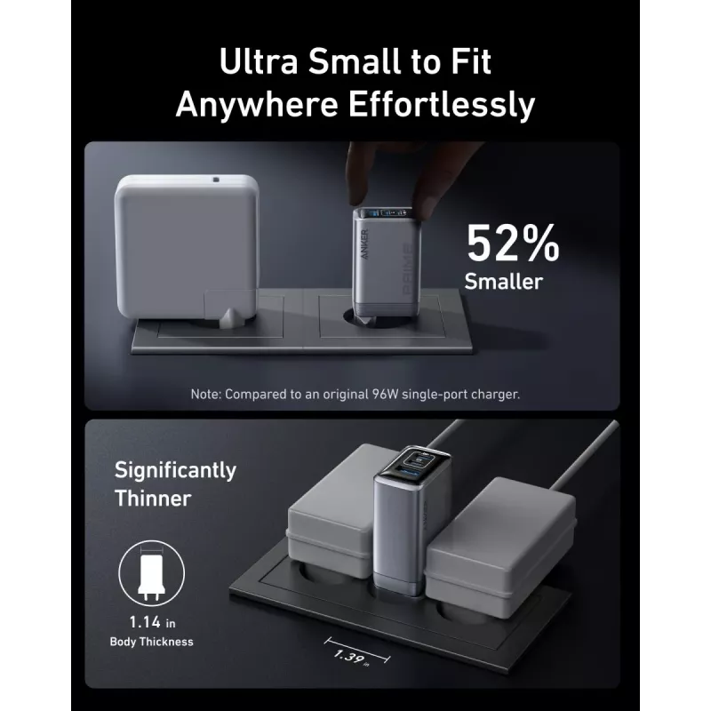 Carregador de dispositivos móveis Anker A2688341 universal preto AC interior 110–240 V 1 USB 2.0 2 USB-C