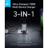 Carregador de dispositivos móveis Anker A2688341 universal preto AC interior 110–240 V 1 USB 2.0 2 USB-C