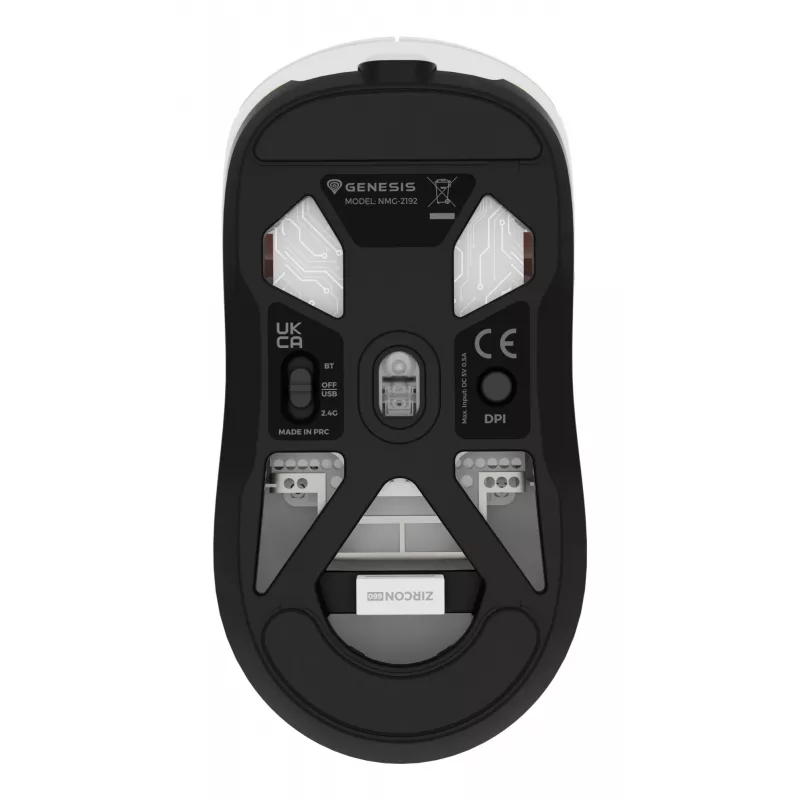 Rato gaming GENESIS Zircon 660 destro RF Wireless + Bluetooth + USB Type-A ótico 12000 DPI