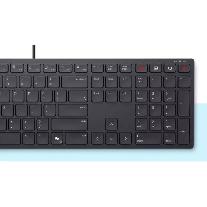 Teclado DELL KB525C Office USB QWERTY US International, preto