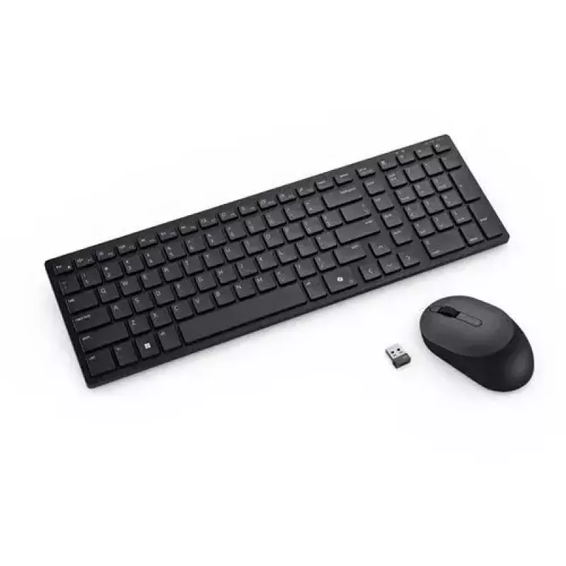 Teclado e rato silenciosos DELL KM555 incluídos universal RF Wireless + Bluetooth QWERTY US International preto
