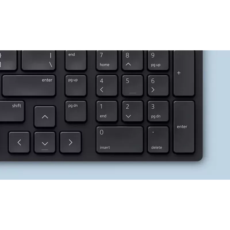 Teclado e rato silenciosos DELL KM555 incluídos universal RF Wireless + Bluetooth QWERTY US International preto