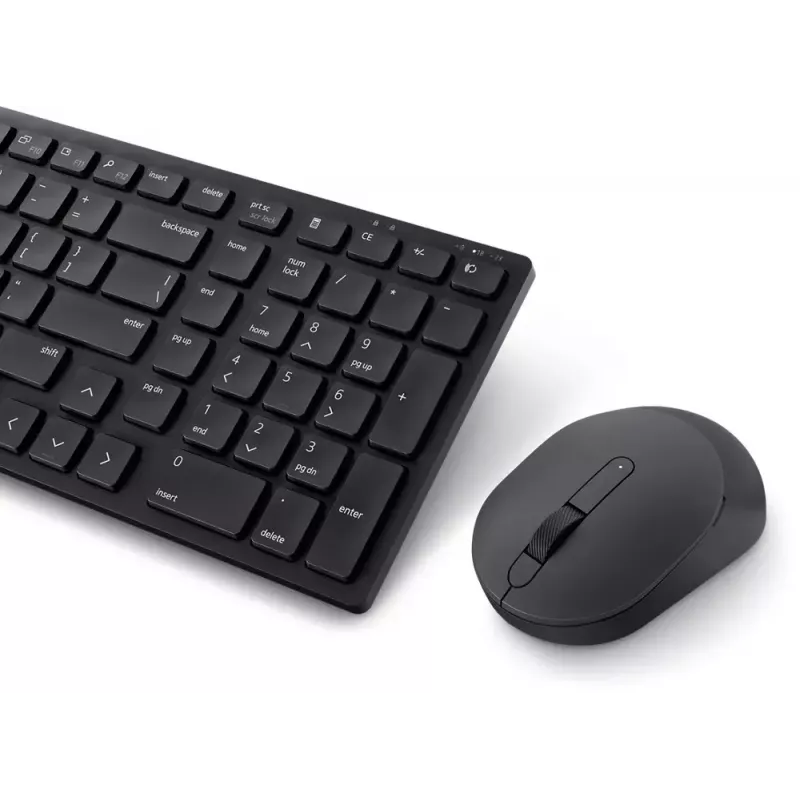 Teclado e rato silenciosos DELL KM555 incluídos universal RF Wireless + Bluetooth QWERTY US International preto