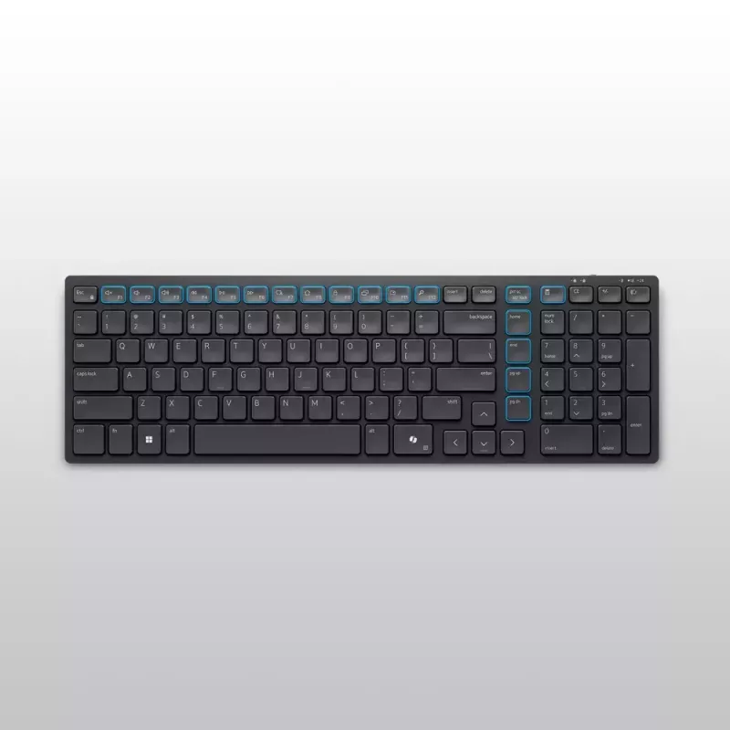 Teclado e rato silenciosos DELL KM555 incluídos universal RF Wireless + Bluetooth QWERTY US International preto