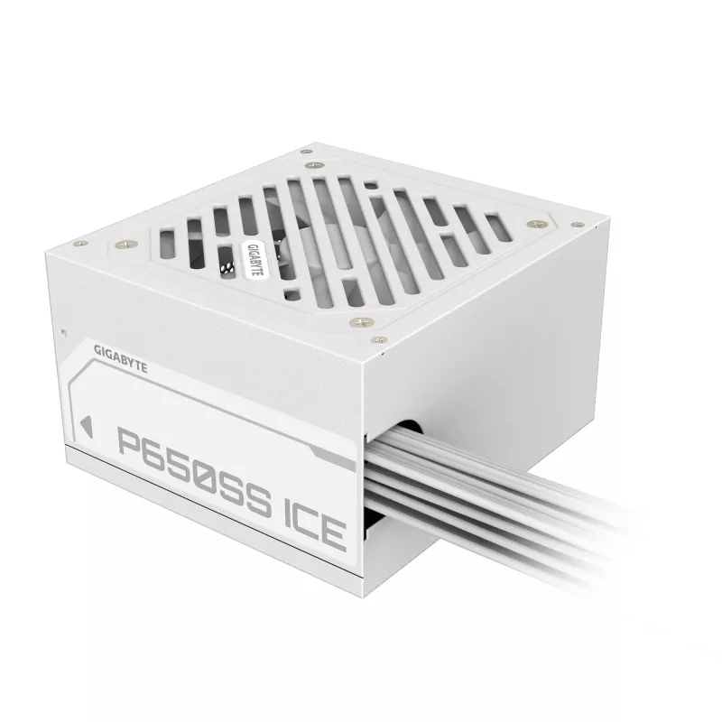 Fonte de alimentação GIGABYTE P650SS ICE - PCIe 5.0, 80 PLUS Silver, ventoinha 120mm, compatível ATX 3.0, ficha EU