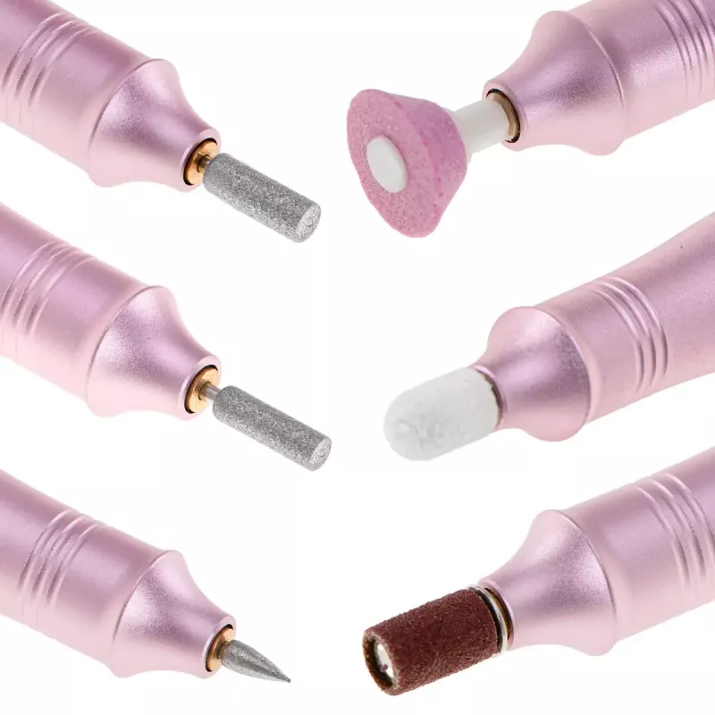 Conjunto de brocas para manicura e pedicura Adler AD 2181 - 5 níveis de potência, rosa