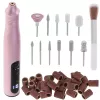 Conjunto de brocas para manicura e pedicura Adler AD 2181 - 5 níveis de potência, rosa