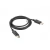 Cabo LANBERG DisplayPort M/M 19 Pin V1.2 4k 1,8 m preto