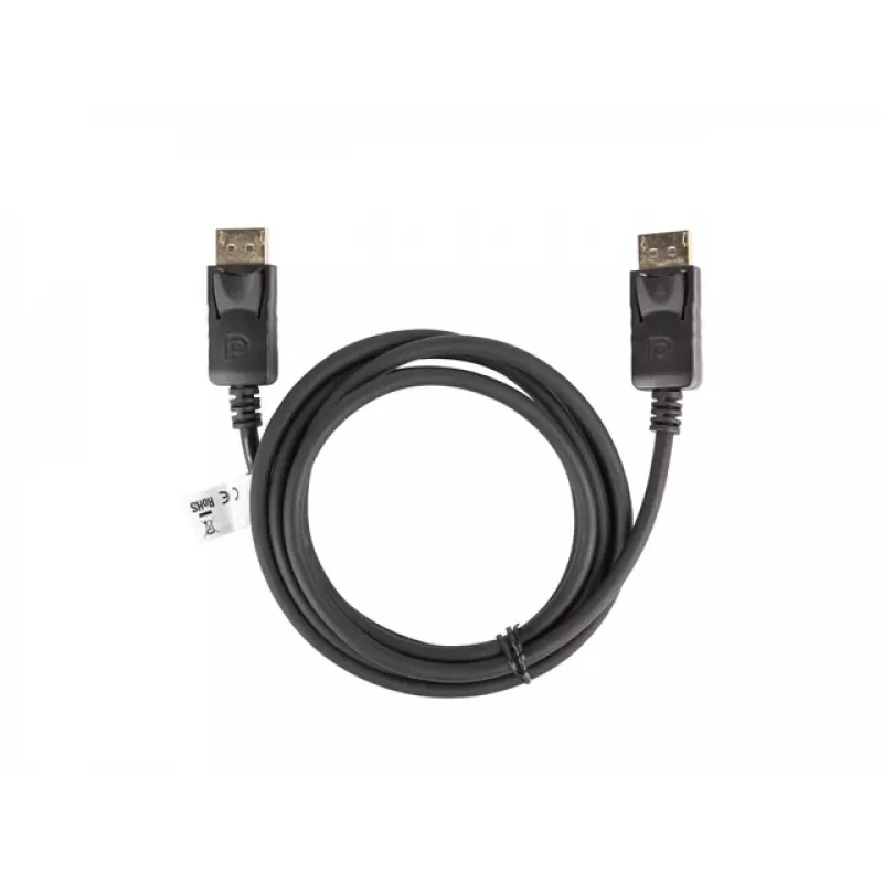 Cabo LANBERG DisplayPort M/M 19 Pin V1.2 4k 1,8 m preto
