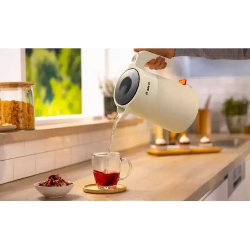 Chaleira elétrica Bosch TWK2M167 1,7 L 2400 W, sem fios com base 360°, desligamento automático, proteção contra funcionamento a seco