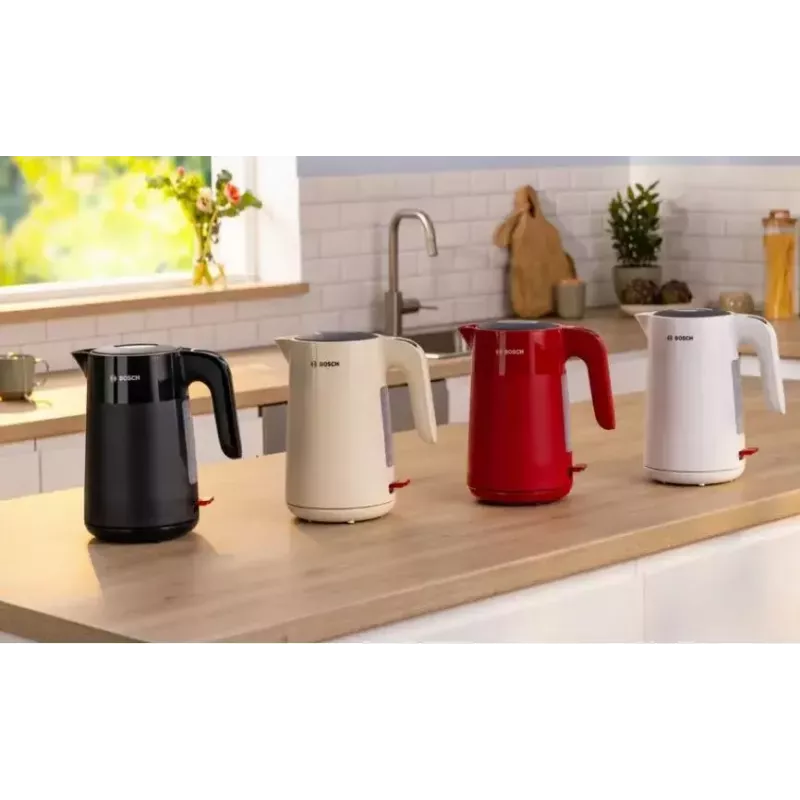 Chaleira elétrica Bosch TWK2M167 1,7 L 2400 W, sem fios com base 360°, desligamento automático, proteção contra funcionamento a seco