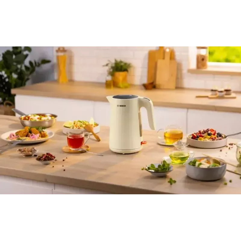 Chaleira elétrica Bosch TWK2M167 1,7 L 2400 W, sem fios com base 360°, desligamento automático, proteção contra funcionamento a seco