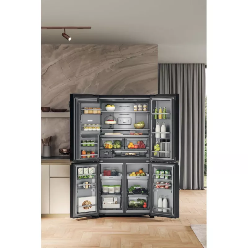 Frigorífico side-by-side Whirlpool WQ9I FO2BX EF de instalação livre 592 L preto