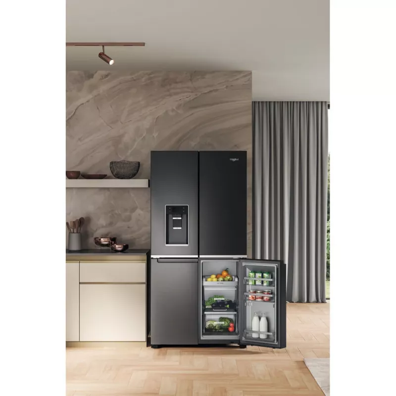 Frigorífico side-by-side Whirlpool WQ9I FO2BX EF de instalação livre 592 L preto