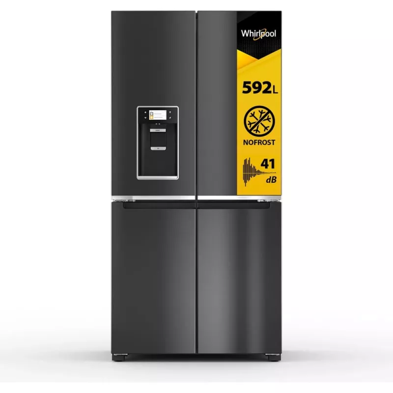 Frigorífico side-by-side Whirlpool WQ9I FO2BX EF de instalação livre 592 L preto