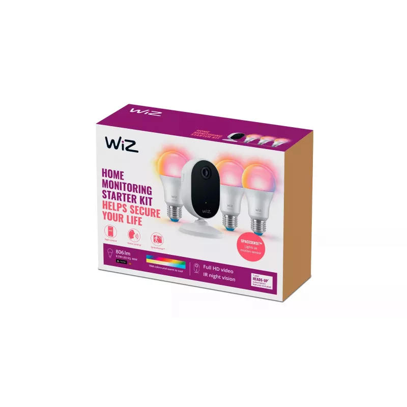 WiZ Security Camera Starter Kit câmara de segurança para interior, Wi-Fi