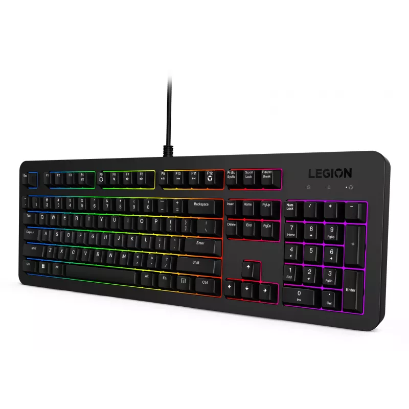 Teclado e rato Lenovo GX31N91913 para gaming USB US inglês preto
