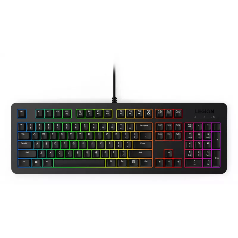 Teclado e rato Lenovo GX31N91913 para gaming USB US inglês preto