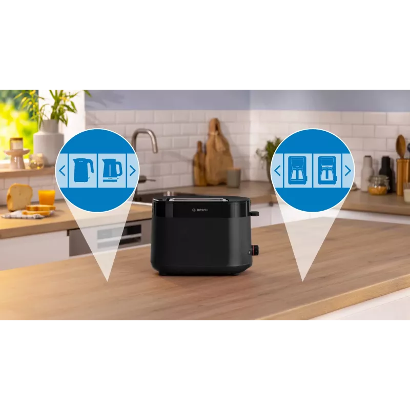 Torradeira Bosch TAT2M123 6 2 fatias 950 W preta