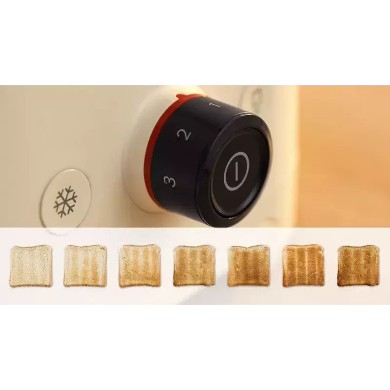 Torradeira Bosch Compact TAT3M127 – 2 ranhuras bege corpo em plástico, design compacto