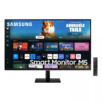 Monitor Samsung M50D de 27 polegadas — 27 polegadas Full HD (1920×1080), VA LED, 4 ms, ângulo de visão de 178°, altifalantes integrados, hub USB, VESA, preto