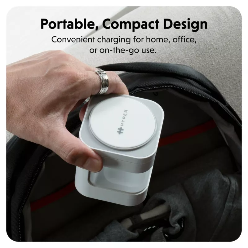 Carregador móvel Targus HJ3320WHGL auscultadores, smartphone, smartwatch Branco USB carregamento sem fios função de carregamento rápido interior