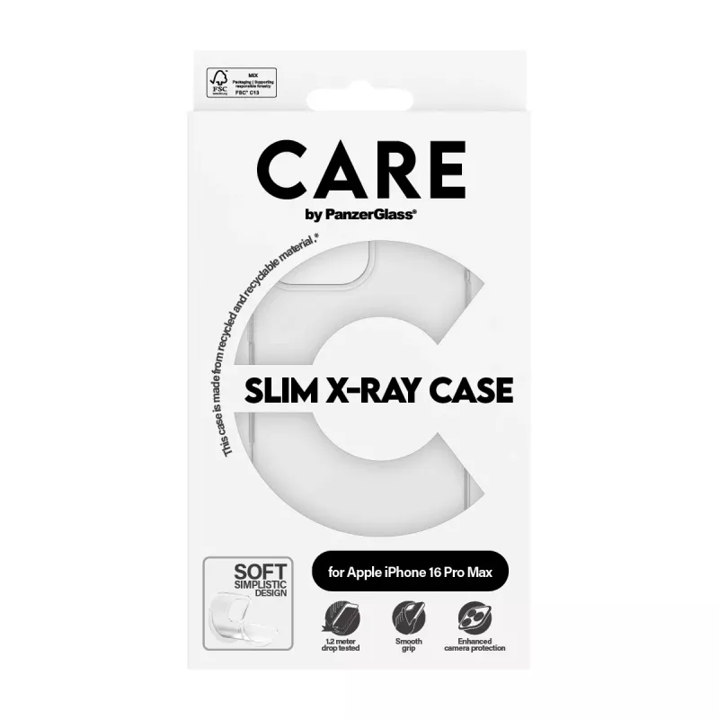 Capa PanzerGlass CARE™ by ® X-Ray iPhone 16 Pro Max, capa, Apple, Apple - iPhone 16 Pro Max, Transparente
