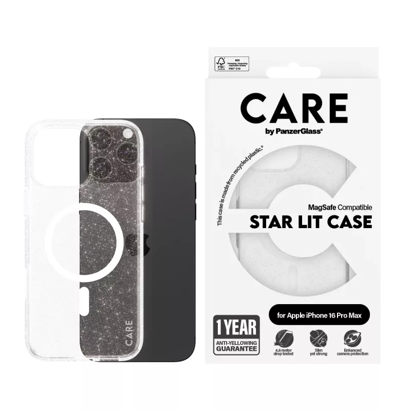 Capa PanzerGlass CARE™ by ® Urban Combat Case Star Lit w. White MagSafe iPhone 16 Pro Max