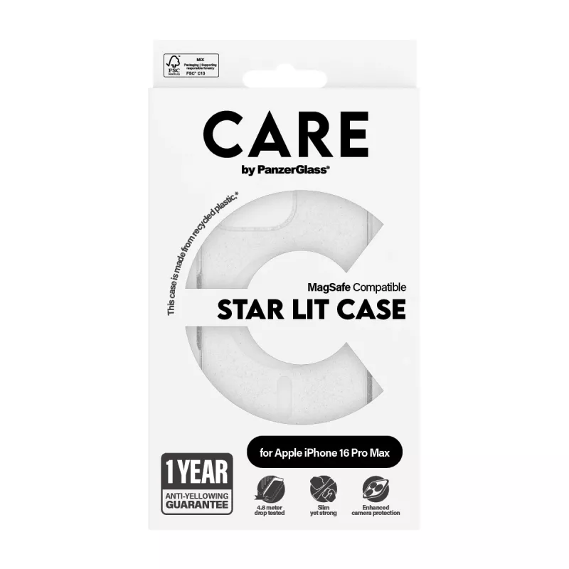 Capa PanzerGlass CARE™ by ® Urban Combat Case Star Lit w. White MagSafe iPhone 16 Pro Max