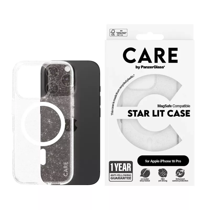 Capa PanzerGlass CARE™ by ® Urban Combat Case Star Lit w. White MagSafe iPhone 16 Pro