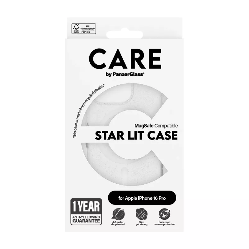 Capa PanzerGlass CARE™ by ® Urban Combat Case Star Lit w. White MagSafe iPhone 16 Pro