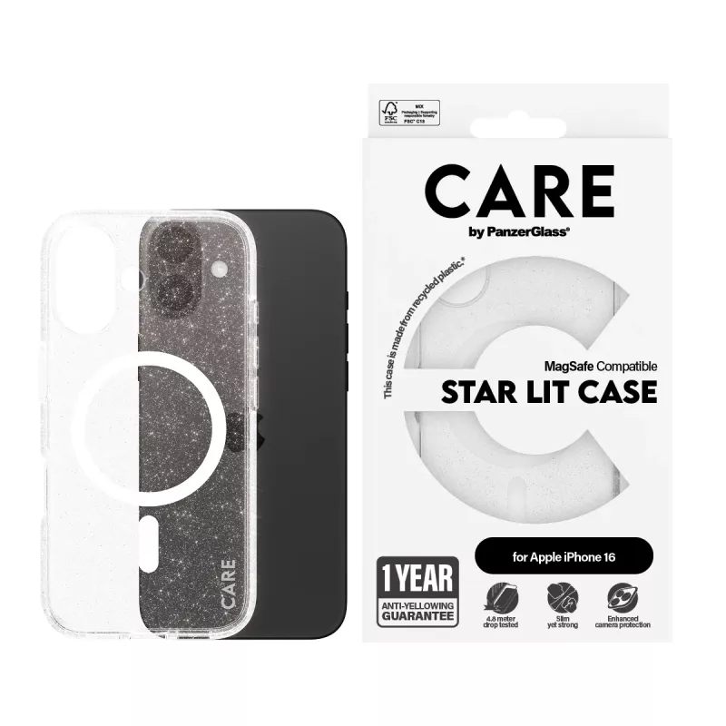 Capa PanzerGlass CARE™ by ® Urban Combat Case Star Lit w. White MagSafe iPhone 16