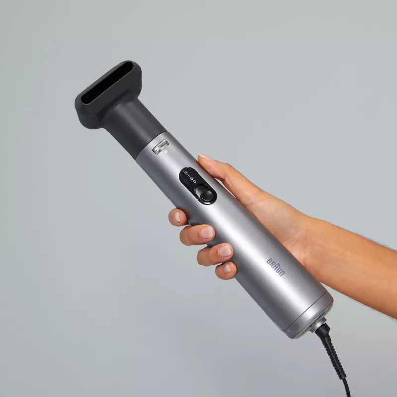 Escova de ar quente BRAUN AS 4.3 preta prateada — 1000 W, cabo de 2,2 m