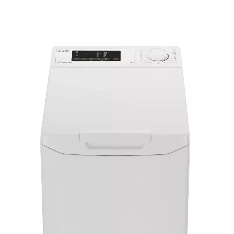 Máquina de lavar roupa CANDY TCA273D3-S de carga superior 7 kg, 1200 rpm, classe energética C, branca