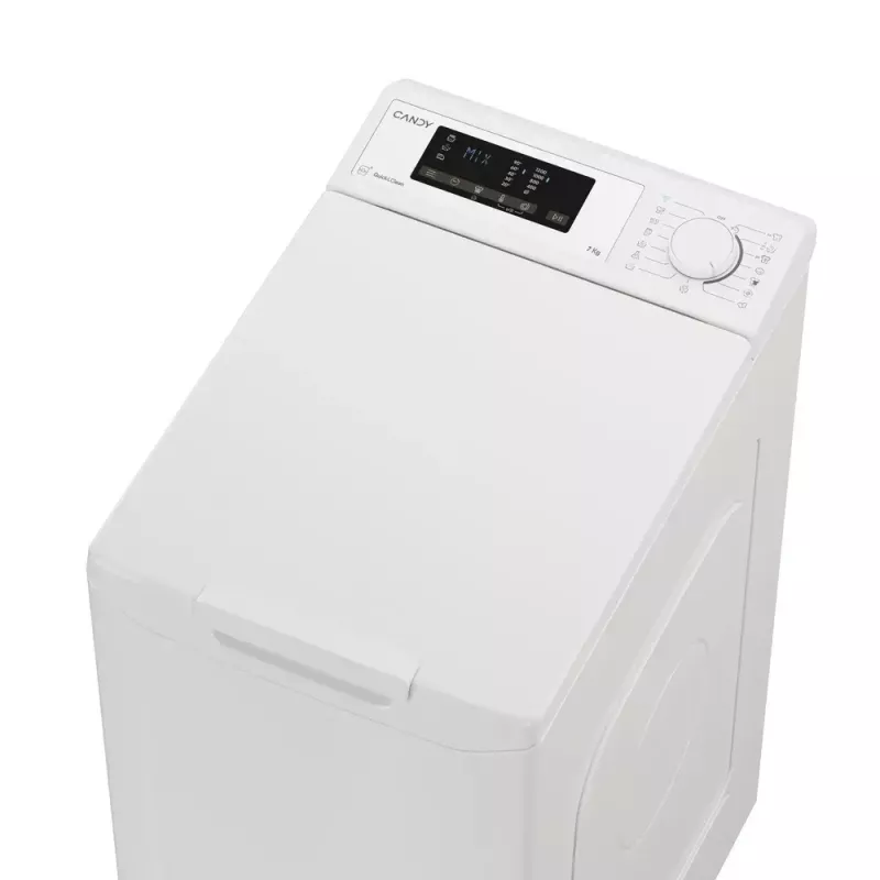 Máquina de lavar roupa CANDY TCA273D3-S de carga superior 7 kg, 1200 rpm, classe energética C, branca