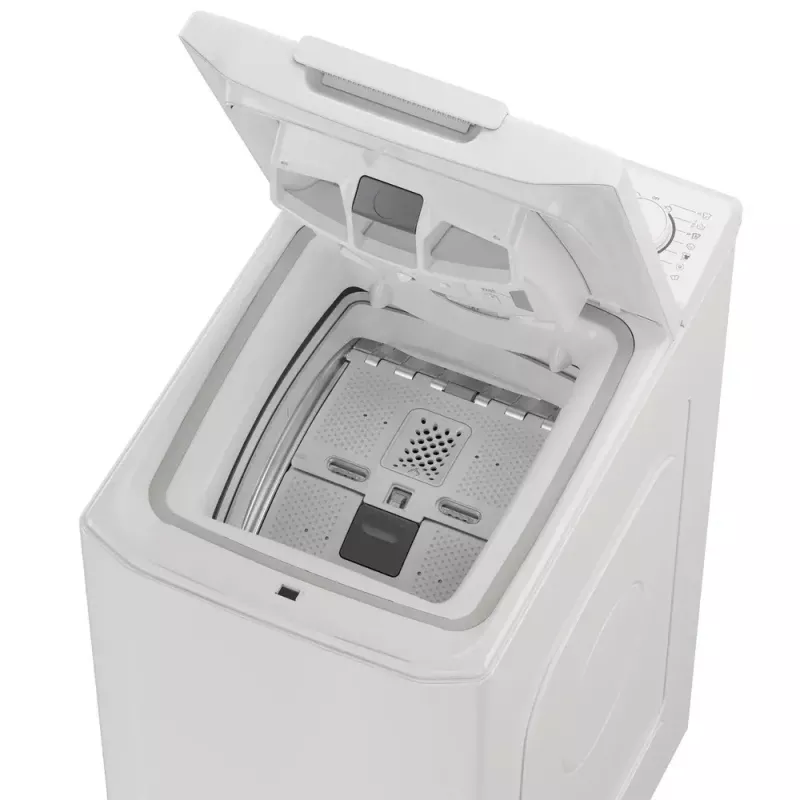 Máquina de lavar roupa CANDY TCA273D3-S de carga superior 7 kg, 1200 rpm, classe energética C, branca