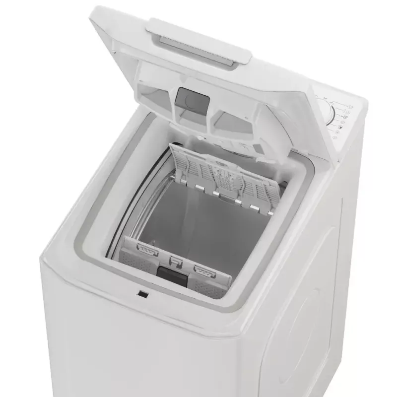 Máquina de lavar roupa CANDY TCA273D3-S de carga superior 7 kg, 1200 rpm, classe energética C, branca