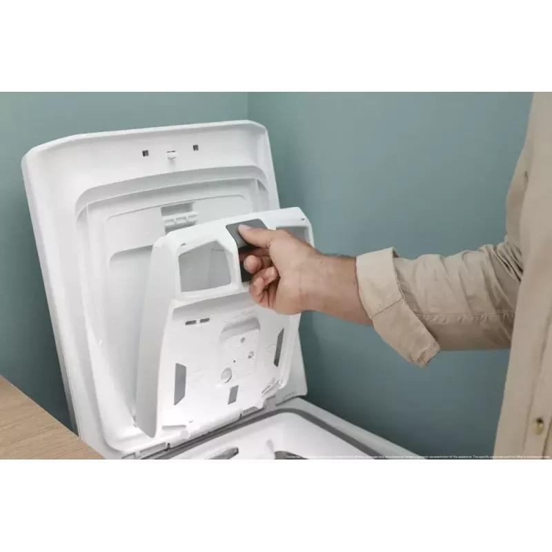 Máquina de lavar roupa de carga superior CANDY TCA284TM5-S — 8 kg, 1200 rpm, classe de eficiência energética A, 410×600×860 mm, branca