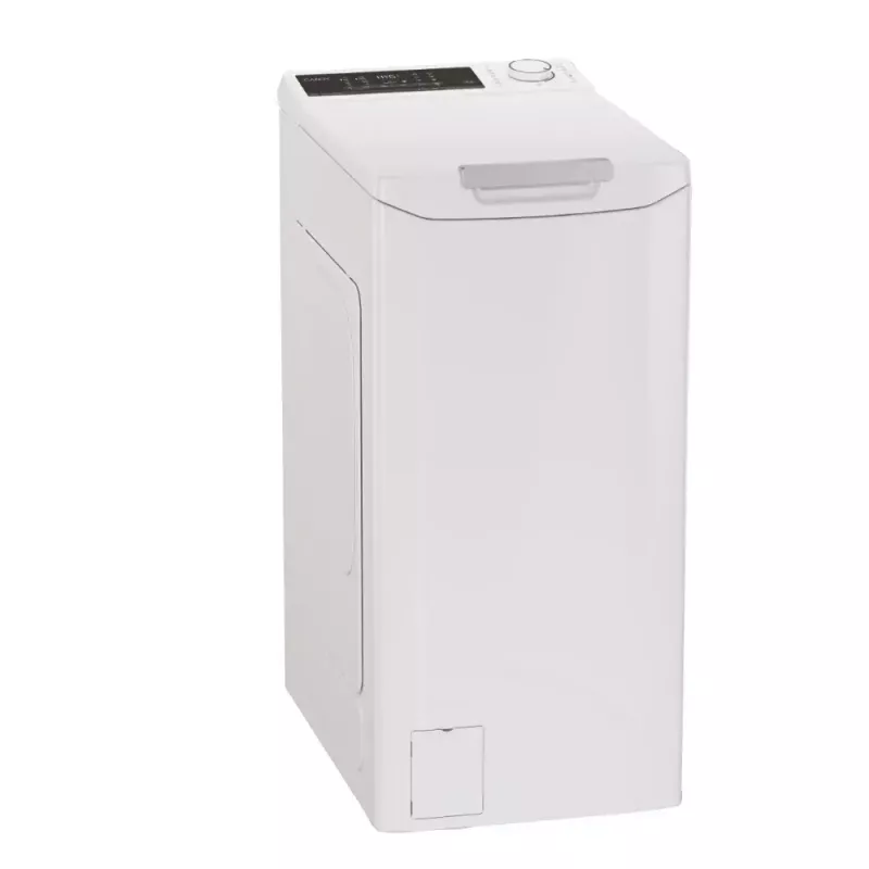 Máquina de lavar roupa de carga superior CANDY TCA284TM5-S — 8 kg, 1200 rpm, classe de eficiência energética A, 410×600×860 mm, branca