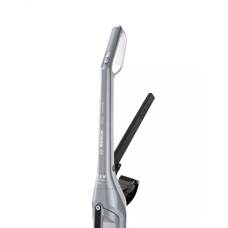 Aspirador vertical Bosch BCH3P210 2-em-1, limpeza a seco, depósito de pó 0,4 L, sem fios + funcionamento com cabo, cinzento/preto, 3 kg